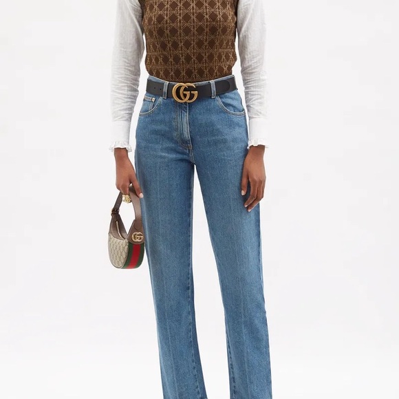 GUCCI Horsebit High-Rise Straight-Leg Jeans - Blue / EU 24 - Picture 1 of 15